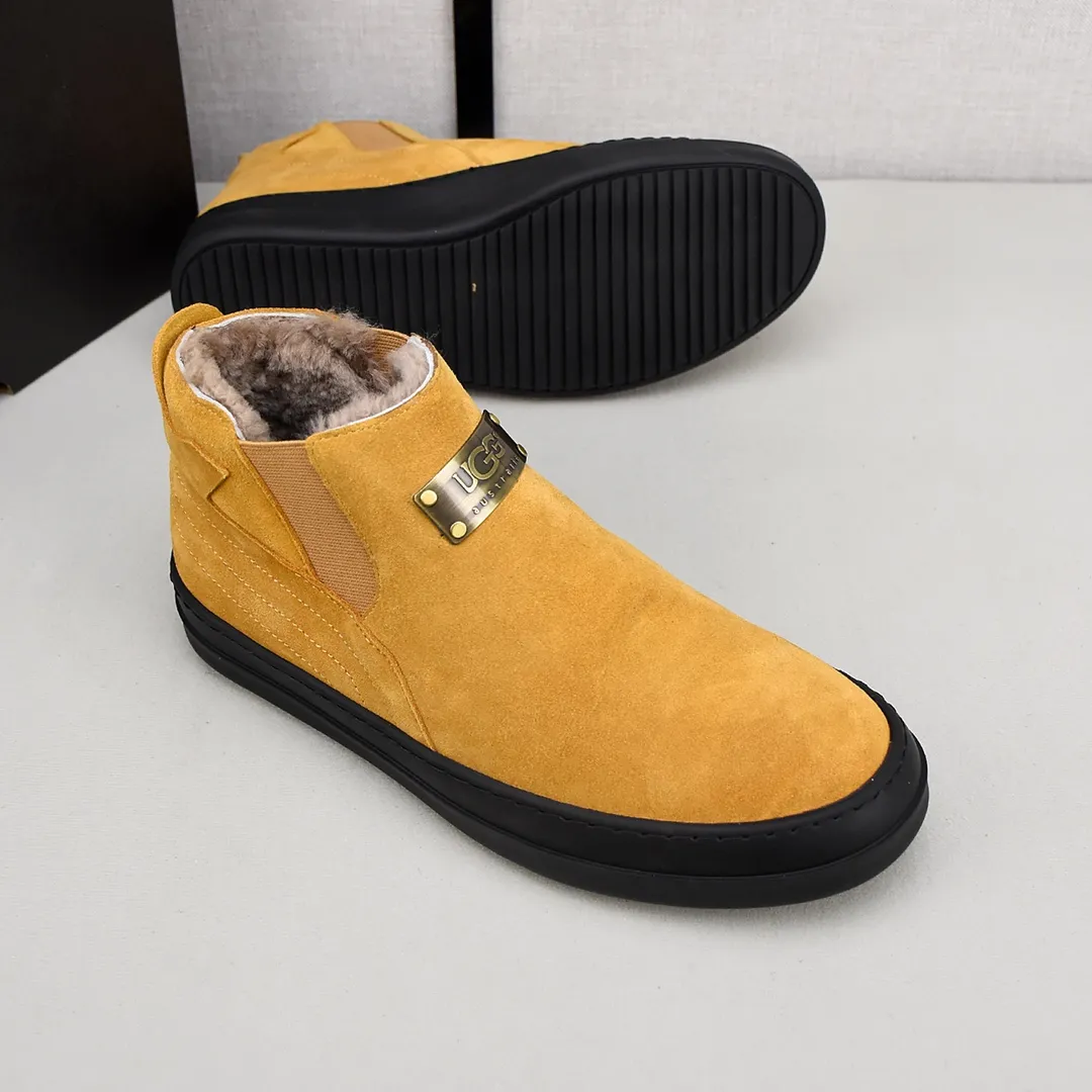 PP520👟👟👟【ugg】The upper is made of waterproof nubuck, real wool lining, and non-slip rubber sole. Warm and comfortable, a must-have in winter! Men's size 38-44 (custom-made size 45 is non-refundable).